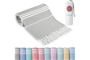 HOQQUE Telo Mare Asciugamano Teli Grande Cotone Accessori da Spiaggia Asciugamani Antisabbia xxl Beach Towel Grandi 180x90 Regalo Donna Regali Uomo Sottile Salviettone Leggero per Piscina Campeggio Yoga