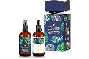 Plantsmith Houseplant Care Gift Set for Indoor Plants, with Fortifying Plant Tonic Feed Spray & Perfecting House Plant Mist, Premium Luxury Collection in Gift Box (200ml)