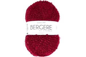 BERGERE DE FRANCE Bergère de France - Pelote TOISON 100 - Fil laine à tricoter bouclé, léger et souple - 6,5 mm - 100 g - Fabrication Française - Rose (BACCHUS)