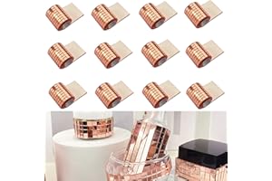 MEBOEM 5760pcs Real Glass Silver Mirrors Mosaic Tiles Sticker for Craft Mini Square Glass Tiles Self Adhesive,5mm by 5mm (Rose Gold)