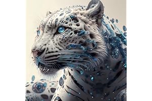 DOMROM Diamant Painting Bilder, Leopard Diamant Painting Set für Erwachsene, Tier Diamant Painting Bilder Vollbohrer 5D DIY Malen nach Zahlen Diamant Anfänger für Gift Home Wall Decoration 30x30cm