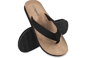 riemot Tongs Homme Confortables – Sandales Légeres, Antidérapantes, Tong Chaussures Été avec Support de Voûte Plantaire, Idéal Tongues pour Plage Piscine Jardin ou Loisirs Quotidiens