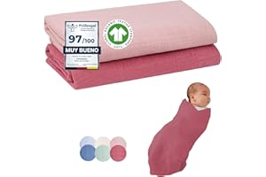 FURORA BABY Flora Furora Muselinas Bebe Algodon 120x120 (Muy Suaves - organico ecologico Gots + Oeko Tex 100 - Barra de Lavado a 60°) Muselinas Bebe Grandes, Gasas Bebe Recién Nacido, Toallas muselinas Mantas