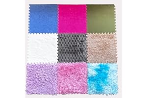 AXLXXXWEM 9 Pcs Sensory Mats, 12x12 Inches Puzzle Foam Floor Mat, Interlocking Textured Sensory Play Tiles, Suitable for Home Floor