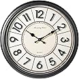 Tahitica Wall Clock, 40cm, Round with 3D Numerals, Large Silent Wall Clock, Battery Operated, Modern Decor for Home, Office, and Living Room