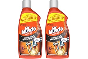 Mr Muscle Power Gel di drenaggio, Unblocker, Confezione da 2 x 500 ml