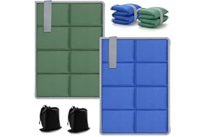 WOBENKE 2 Pack Sitzkissen Outdoor Thermo Sitzkissen Faltbare Sitzunterlage Sitzmatte Wasserdicht Tragbar, aus Oxford-Stoff,mit 2 Aufbewahrungsbeutel Für Outdoor Spielplatz Camping Wandern Picknick