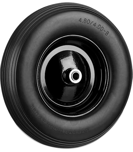 Roue De Brouette Relaxdays 4.80/4.00-8 à Air - Jante Acier, Max 120kg