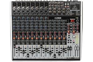 Behringer X2222Usb Table de Mixage Haut de Gamme 22-Entrées 2/2-Bus avec Préamplis et Compresseurs de Micros Xenyx, Eq British, Processeur Multi-Effets 24-Bit et Interface Usb/Audio