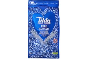 Tilda Riso Basmati Senza Glutine Facile da Cucinare per il Curry Indiano, Biriyani e Riso Pilaf – Confezione da 10kg