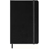 Moleskine Classic Notebook, Taccuino a Righe, Copertina Rigida e Chiusura ad Elastico, Formato Pocket 9 x 14 cm, Colore Nero,