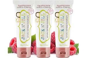 JACK N' JILL ................. SINCE 1949 Jack N' Jill Kids Natural Toothpaste, Made With Natural Ingredients, Helps Soothe Gums & Fight Tooth Decay, Suitable From 6 Months+ - Raspberry Flavour 3 x 50g