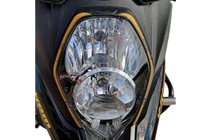 Resin Bike Naklejki motocyklowe kompatybilne z Suzuki V-Strom 650 XT ABS 2020-2021. Ochrona przedniego światła przed uderzeniami i zarysowaniami. Naklejki 3D żywiczne obszar reflektora - żółty