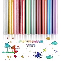 Kureny Film De Traceur Textile, Feuilles De Vinyle Thermocollant Caméléon, Flex Thermocollant, 10 Feuilles 30 X 25 Cm Flex Thermocollant Caméléon Pour T- Shirts, Sacs, Vêtements, Autres Tissus