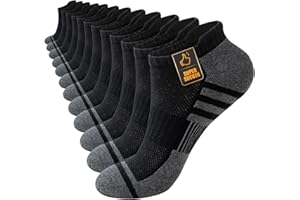 Stoeury Sneaker Socken Herren Damen 43-46 39-42 35-38 47-50, 6 Paar Atmungsaktive kurze Sportsocken Laufsocken, Anti Schweiß Gepolsterte Baumwolle Sneakersocken