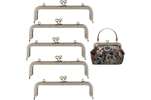 PH PANDAHALL PandaHall 5 pz 20cm Chiusura per Portamonete Quadrata, Telaio in Metallo Bacio con Chiusura A Scatto Blocco con Manico per Natale Borsa Cornice con Chiusura A Bacio per Borsa Che Fa Borsa Quadrata