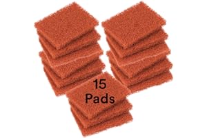 3M Scotch-Brite Griddle Cleaning, Quick Clean Heavy Duty Scour Pad, 4 in x 5.25 in, 15 Pads/Pack, For Baked On Food and Cooking Oils, Use on Hot or Cool Griddle