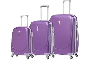 RAVENSUITCASE Juego Maletas 3 pzs Rígidas ABS 4 Ruedas y Cerratura Estructura Ligera Cómoda Asa Telescópica Manija Candado Combinación 28''(73.5x48x26 cm)+24''(63.5x42x23.5 cm)+ 20''(53.5x36x19 cm)