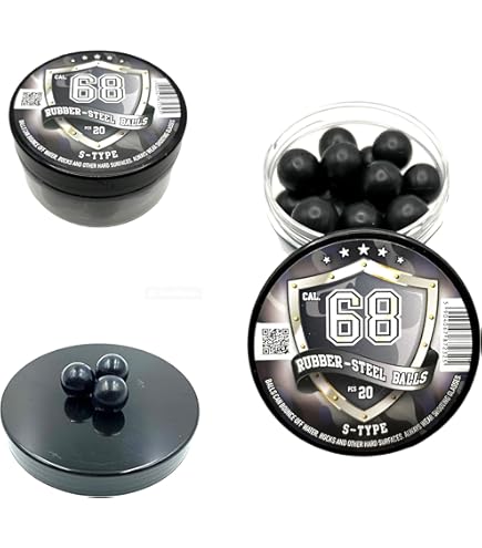 50 Balles D'entraînement Caoutchouc Umarex Calibre T4E .68 – Neuves