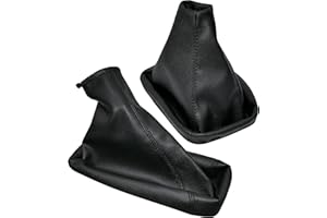 AERZETIX - C57803 - Funda para palanca de cambios y freno de mano - compatible con Renault Laguna II de 2001 a 2005 - color: negro - en piel sintética