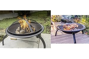 HOLLAND PLASTICS ORIGINAL BRAND Bar-Be-Quick Portable Dual Firepit and Barbecue in one! Bottom grill for air flow - Top grill for barbecue use!