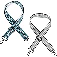 Pack of 2 Boho Adjustable Shoulder Straps for Bags Width 3.8 cm, Bag Strap 81 - 145 cm, Shoulder Strap with Carabiner for Shoulder Bags, Bags, Handbags