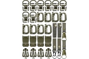 Eagool 30pcs Molle Accesorios para Mochila,Molle Accesorios Mochila Chaleco Molle Llavero Táctico Engranaje Clip Molle Accesorios Attachments for Tactical Backpack Vest Belt