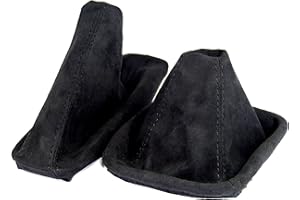 L & P Car Design L&P A0100 Schaltsack Schaltmanschette + Handbremsmanschette kompatibel mit BMW 3er e46 weiche Microfaser Schwarz