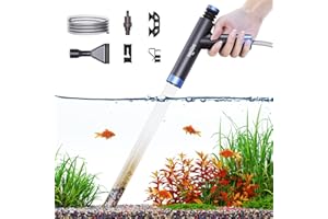 SEAOURA Aquarium Siphon Pump Gravel Cleaner, Fish Tank Vacuum Gravel Cleaner Kit, Manual Fish Tank Cleaner Water Changer with Air Push Button, Aquarium sand cleaner Set with Hose for Suck Manure Wash Sand
