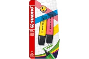 STABILO BOSS ORIGINAL - Surligneur - blister x 2 surligneurs fluo - jaune, rose