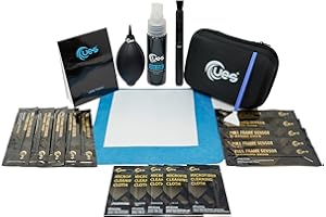 UES DKL24 DSLR-Kamera-Reinigungsset: Vollformat-Sensorreinigung Pinsel, Linsen- und Sensor Reiniger, Luftgebläse, Mikrofaser Reinigungstuch, Reinigungsstift zur Objektiv, Linsengewebe