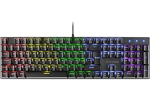 MARSGAMING Mars Gaming MK422 czarny, mechaniczna klawiatura do gier RGB, antyghosting, mechaniczny przełącznik czerwony, język portugalski