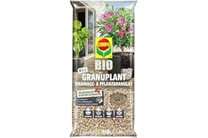 COMPO Bio Granuplant Granuplant Granulés de Drainage et de Plantation - Pierre Ponce 100% Naturelle - Alternative Durable à l'argile expansée - 10 litres