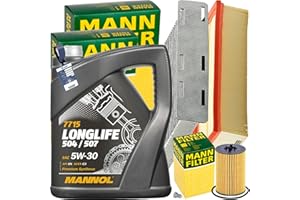 BANDELONE Inspektionspaket + 5L 507 5W30 Öl passend für 2.0 TDI