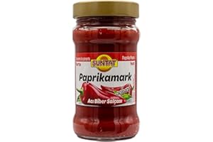 Alibabashop Suntat - Paprikamark - Paste aus Paprika - scharf für die arabische und türkische Küche im Glas - (1 x 310g)