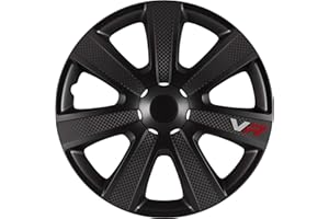 All4You Radkappen VR PRO Schwarz / 14 Zoll/Carbon Look / 4er Pack (14'' Zoll)