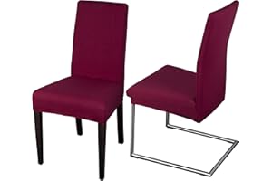 ‎STABOOS Staboos Stuhlhussen 2er Set - Hochwertige & elastische Stuhlhussen für Swingstühle - Pflegeleichte Stuhlbezüge & Hussen für Stühle - Stuhlbezug 2er Set ÖKO TEX Zertifiziert - Dunkelrot