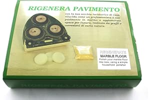 BRICO MARBLE CARE BMC Rigenera Pavimento Marmo kit 3” per utilizzare una normale lucidatrice domestica come levigatrice per marmo con dischi abrasivi e lucidanti 80mm per riportare a specchio pavimenti in marmo opachi