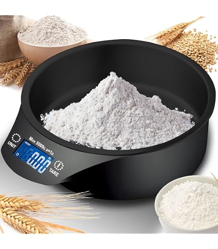 Girmi PS0101 Digitale Küchenwaage - Präzise Bis 5 Kg / 1 G, Mit Schüssel, LCD-Display & Tara-Funktion, In Weiß