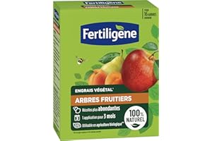 FERTILIGÈNE FERTILIGENE FEGFRUI12 - Engrais Végétal des Arbres Fruitiers 1,2 kg - Des récoltes plus abondantes - Seulement 1 application en 3 mois - Jusqu'à 16 arbres environ - Produit 100% naturel avec zéolite