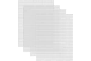 Caydo 4 pezzi 7 Count Fogli di tela in plastica per ricamo, artigianato di filato acrilico, progetti di uncinetto a maglia e fare divisori per acquari (25 x 33 CM)