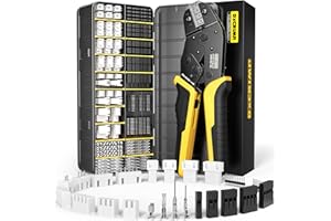 DxCRIMP Kit de Pince à sertir Connecteur JST, 23 Sortes Connecteurs JST-XH 2,5mm + Dupont 2.54mm, Connecteur Electronique Sertisseuse, Pinces à sertir 0,03-0,5mm²,pour Dupont, JST, SM, Molex, AMP