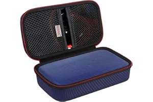 BOVKE Custodia rigida per Halo Bolt portatile Auto Jump Starter 58830/44400/57720 mWh, Halo Bolt ACDC Max 55500 mWh Caricatore telefonico, Tasca a rete per cavi saltatori, Adattatore caricatore CA,Blu