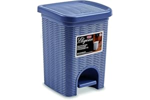 Stefanplast Elegance Bathroom Dustbin, Navy Blue, 20.5 x 20.5 x 28 cm