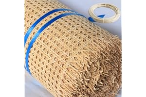 RIBLOR 80cm de Large, Naturel Cannage Rouleau pour Meuble, Rotin pour Cannage pour Chaise, Rouleau de Sangle Cannage, Toile Tissu en Rotin pré-tissée à Ouverte pour Armoire Plafond(80x200cm)