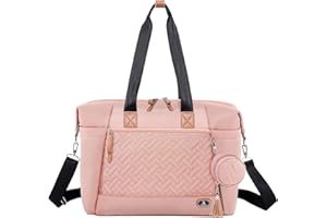 Dikaslon Sac à langer avec poche à tétine et matelas à langer, grand sac à couches de voyage pour maman et papa, sac multifonction pour bébé pour garçons et filles
