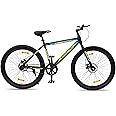 Geekay Hashtag 27.5T Single Speed Cycle with Dual disc Brakes- Black Green