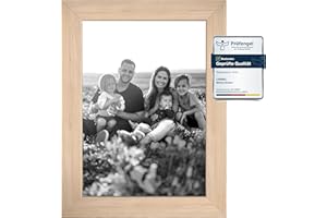 CABBEL Cornice 15x21 cm, Naturale, robusto telaio in MDF, vetro acrilico infrangibile, da appendere e da appoggiare, ideale per foto, immagini e collage