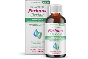 Forhans Clorexidina, Collutorio Clexidin 0,12%, Antisettico, Azione di Mantenimento per Infiammazioni o Infezioni del Cavo Orale Post Intervento, Senza Alcol, Sapore Gradevole, 200 ml