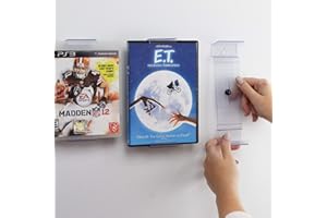 CollectorMount DVD Mount Video Game, 45 Record and Blu-Ray Shelf Stand and Wall Mount, Invisible and Adjustable, 3 Pack